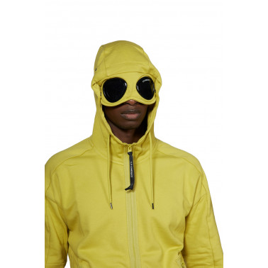 Sweatshirt zip à capuche Goggle golden palm yellow